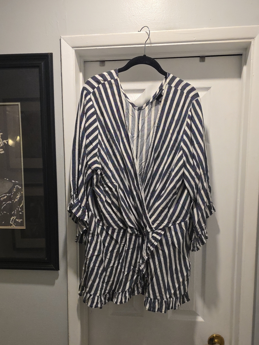 Striped Black and White Top